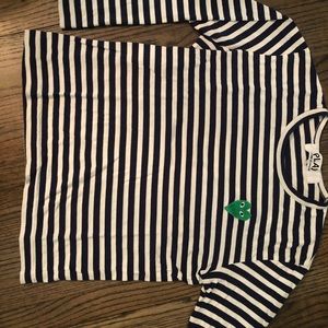 Comme des Garcon Striped Play Long Sleeve Tee sz M